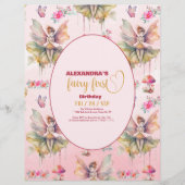 Budget Fairy First Girl's 1. Geburtstag Flyer (Vorne)