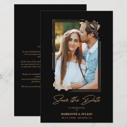 Budget Fake Golden Branches Fancy Calligraphy (Vorne/Hinten)