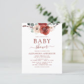 Budget Fall Baby Dusche Burgundy Eukalyptus (Stehend Vorderseite)