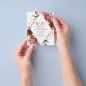 Budget Fall Baby Dusche Terracotta Floral Flyer (Gruppe)
