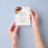 Budget Fall Brautparty Burgundy Floral Flyer (Gruppe)