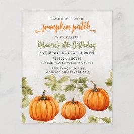Budget Fall Burnt Orange Pumpkin Patch Geburtstag