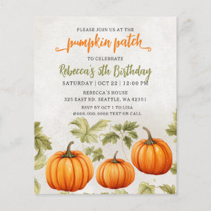 Budget Fall Burnt Orange Pumpkin Patch Geburtstag