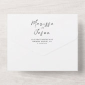 Budget Fall Custom Foto Hochzeit All In One Einladung (Rückseite)