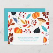 Budget Fall Erntedank Card Moderne Pumpkins (Vorne/Hinten)