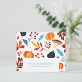 Budget Fall Erntedank Card Moderne Pumpkins (Stehend Vorderseite)