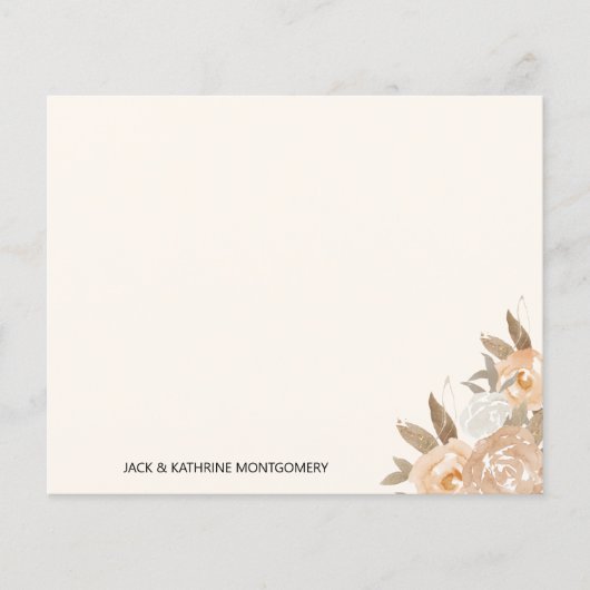 Budget Fall Floral Elegante Personalisierte Note C (Vorderseite)