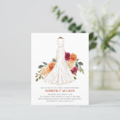 Budget Fall Floral Wedding Dress Brautparty (Stehend Vorderseite)