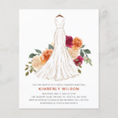 Budget Fall Floral Wedding Dress Brautparty (Vorderseite)