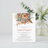 Budget Fall Florals Terracotta Boho Wedding (Stehend Vorderseite)