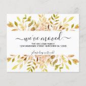 Budget Fall Foliage Announcement Card (Vorderseite)