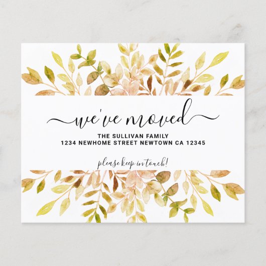 Budget Fall Foliage Announcement Card (Vorderseite)