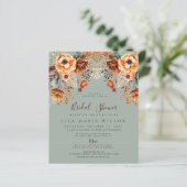 Budget Fall Foliage Fall Bridal Shower Einladungen (Stehend Vorderseite)