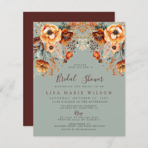 Budget Fall Foliage Fall Bridal Shower Einladungen
