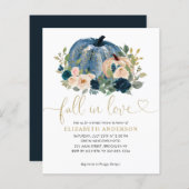 Budget Fall Liebe Blue Floral Pumpkin Brautparty (Vorne/Hinten)