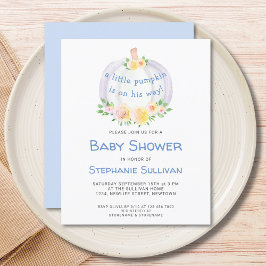 Budget Fall Pumpkin Baby Dusche Einladung