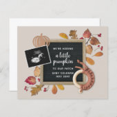 Budget Fall Pumpkin Baby Schwangerschaft Ankündigu (Vorne/Hinten)