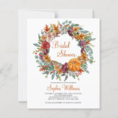 Budget Fall Pumpkin Bridal Dusche Einladung (Vorderseite)