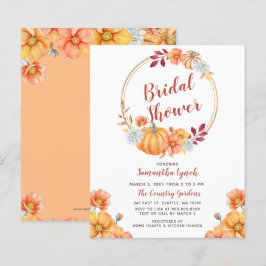 Budget Fall Pumpkin Bridal Dusche Einladung