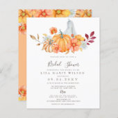Budget Fall Pumpkins Bridal Dusche Einladung (Vorne/Hinten)