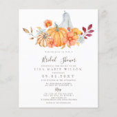 Budget Fall Pumpkins Bridal Dusche Einladung (Vorderseite)