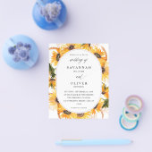 Budget Fall Sonnenblumenhochzeit Flyer (Einzeln)