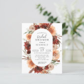 Budget Fall Terracotta Bridal Dusche Einladung (Stehend Vorderseite)