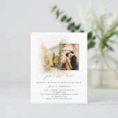 Budget Fall Trees Foto QR Wedding Terracotta (Stehend Vorderseite)