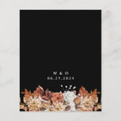Budget Fall Wasserfarbenflora auf Schwarzer Hochze (Rückseite)