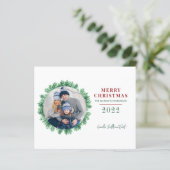 Budget Familien Foto Weihnachten Weihnachtskarte (Stehend Vorderseite)