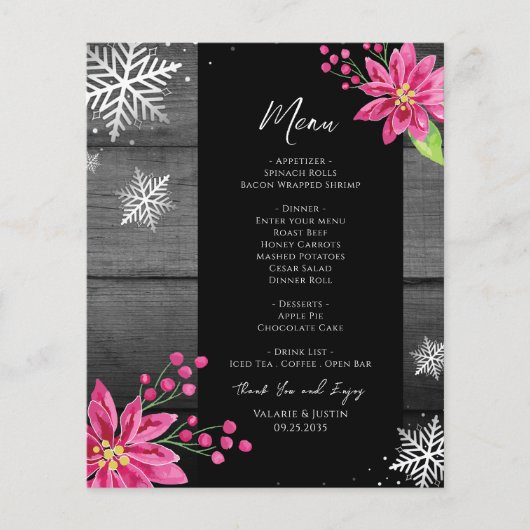 Budget Familien Weihnachtsmenü Flyer (Vorne)