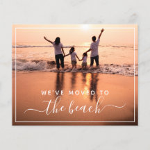 Budget Familienfoto Ankündigung der neuen Adresse