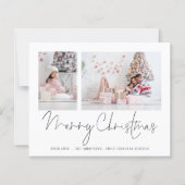 Budget Family 2 Fotos Script Merge Weihnachtskarte (Vorderseite)