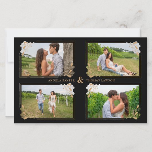 Budget Fancy Golden Minimalist Branches 4 Photos (Vorderseite)