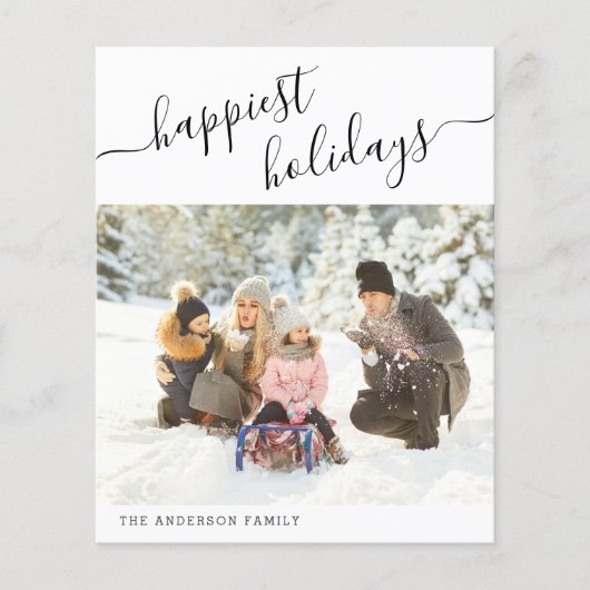 Budget Fappiest Holiday Modern Minimal 2022 Foto Flyer (Vorne)