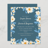 Budget Farbenfrohe Boho Blue Floral Couples Dusche (Vorne/Hinten)