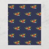 Budget farbenfrohe florale Rustikale Hochzeit Einl (Rückseite)