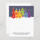 BUDGET farbenfrohe Regenbogenweihnachtskarte (Vorne/Hinten)