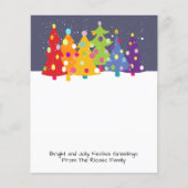 BUDGET farbenfrohe Regenbogenweihnachtskarte (Vorderseite)