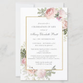 Budget Feier des Lebens Rosa Blumenladen (Vorderseite)