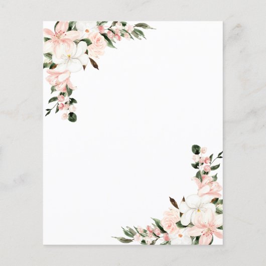 Budget Feier des Lebens Rosa Blumenladen (Rückseite)