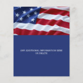 Budget Feier Life USA Flag Patriotic Card (Rückseite)