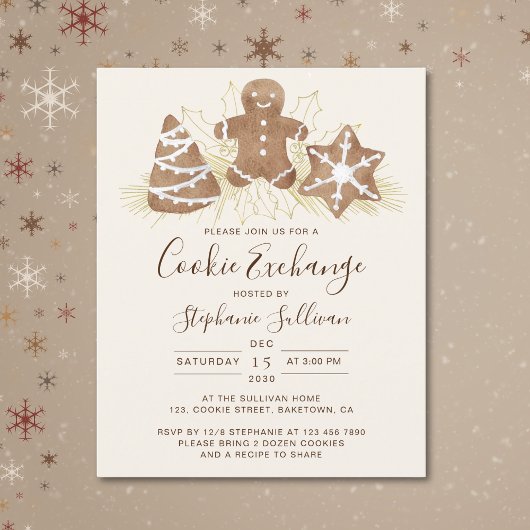 Budget Feiertage Weihnachtskochbörse Einladung