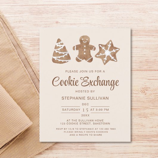 Budget Feiertage Weihnachtskochbörse Einladung