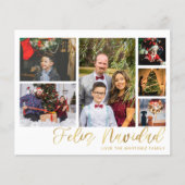 Budget Feliz Navidad Gold 6 Foto Flyer (Vorne)