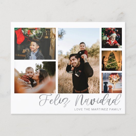 Budget Feliz Navidad Silver 6 Foto (Vorderseite)