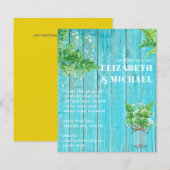 BUDGET Fern Greenerenerity Wedding Einladung (Vorne/Hinten)