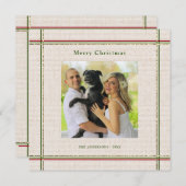 Budget Feste Grenzen Minimales Foto Weihnachten Dankeskarte (Vorne/Hinten)