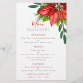 Budget Festival Wedding Poinsettia Foliage Menu (Vorderseite)