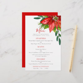 Budget Festival Wedding Poinsettia Foliage Menu